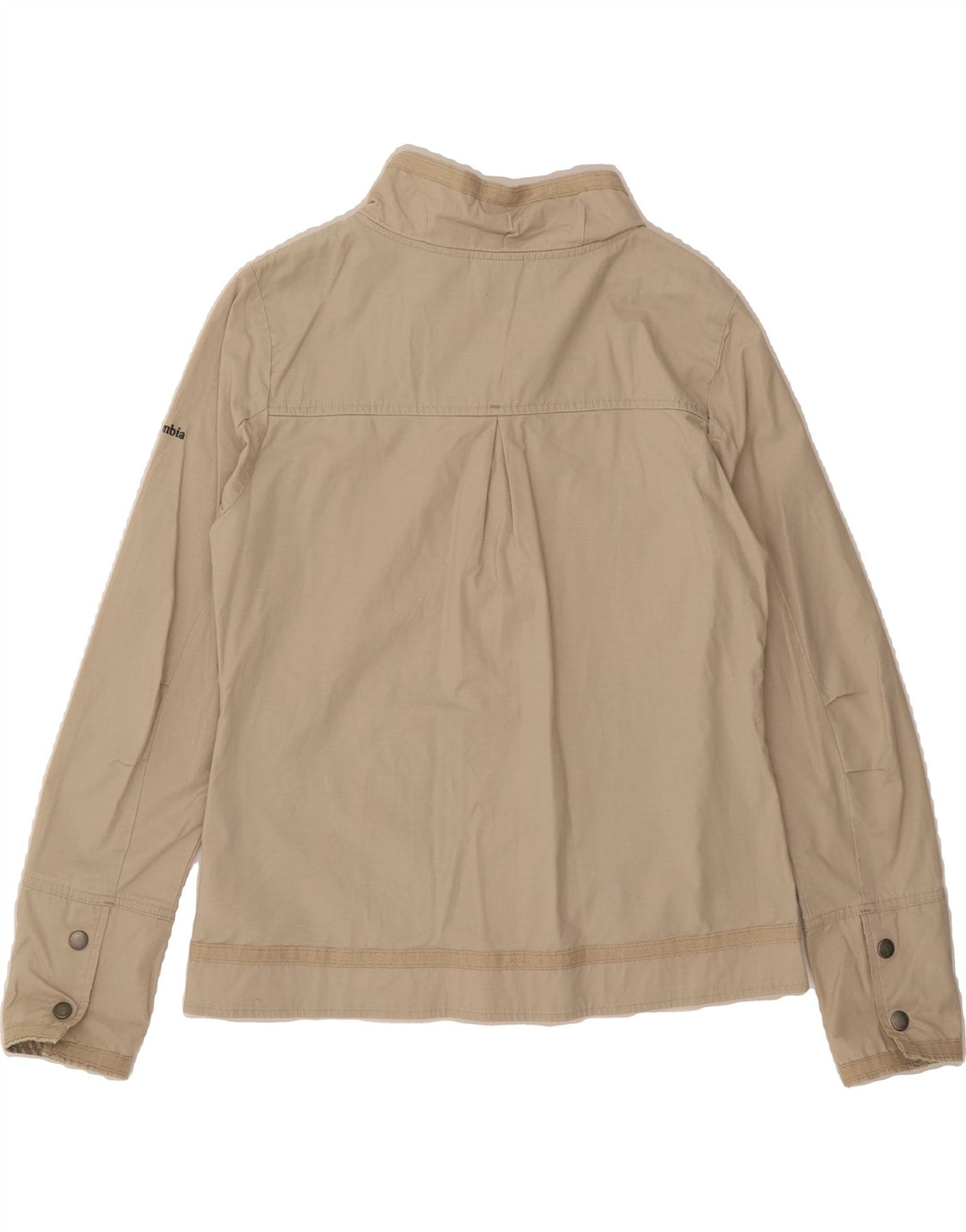 COLUMBIA Womens Bomber Jacket UK 14 Medium Beige Cotton Vintage Columbia and Second-Hand Columbia from Messina Hembry 