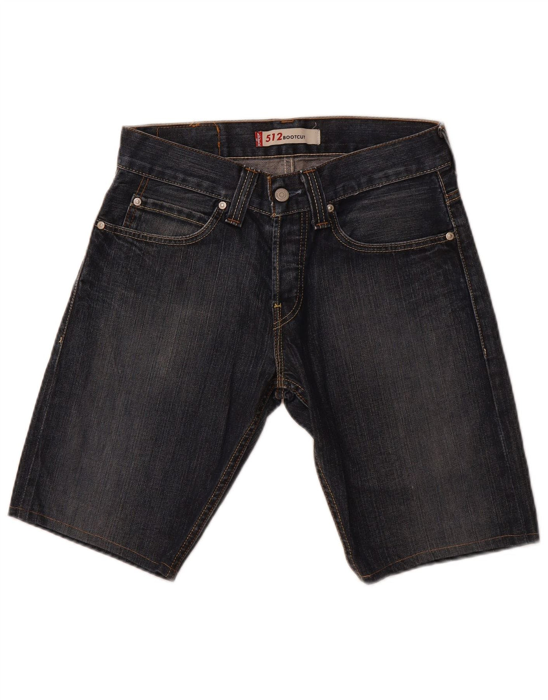 LEVI'S Mens 512 Slim Denim Shorts W29 Pequeño Algodón Azul
