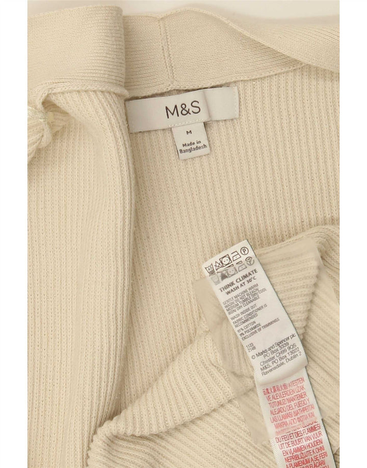 Marks & Spencer Suéter tipo cárdigan abierto para mujer Reino Unido 40 Mediano Algodón blanco roto