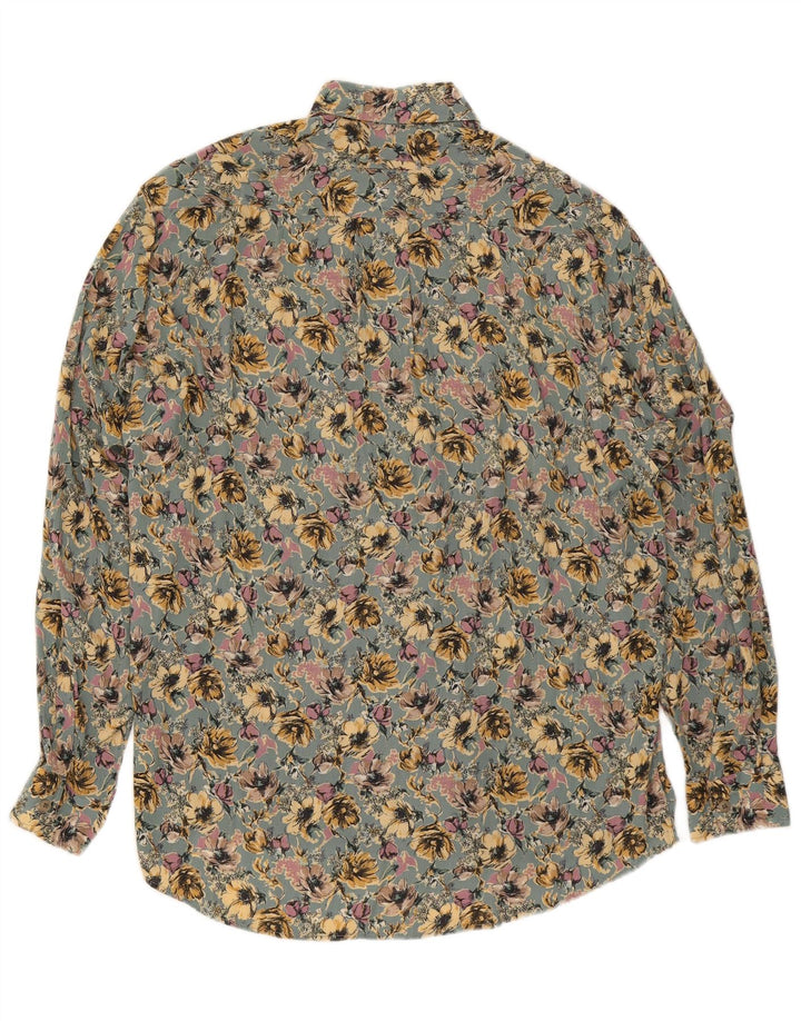 Camisa Daniel Dodd Hombre Viscosa Floral Verde Medio