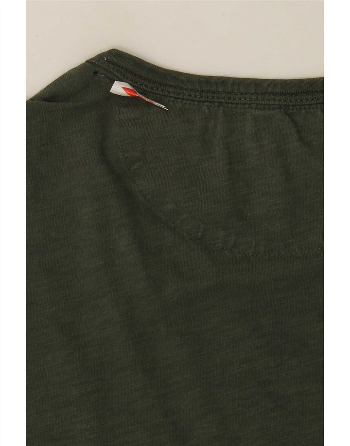 Sun68 - Camiseta para hombre, talla grande, color caqui, algodón