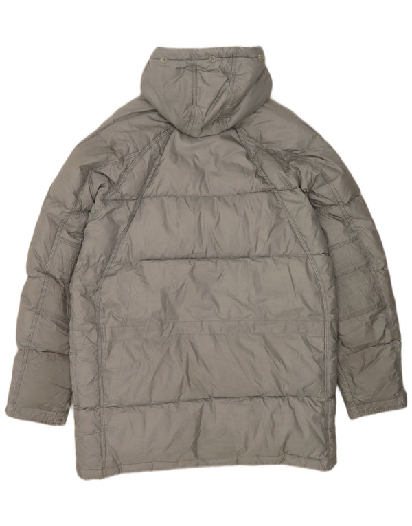 Nike Abrigo acolchado holgado con capucha para hombre UK 39/41 Poliéster gris medio