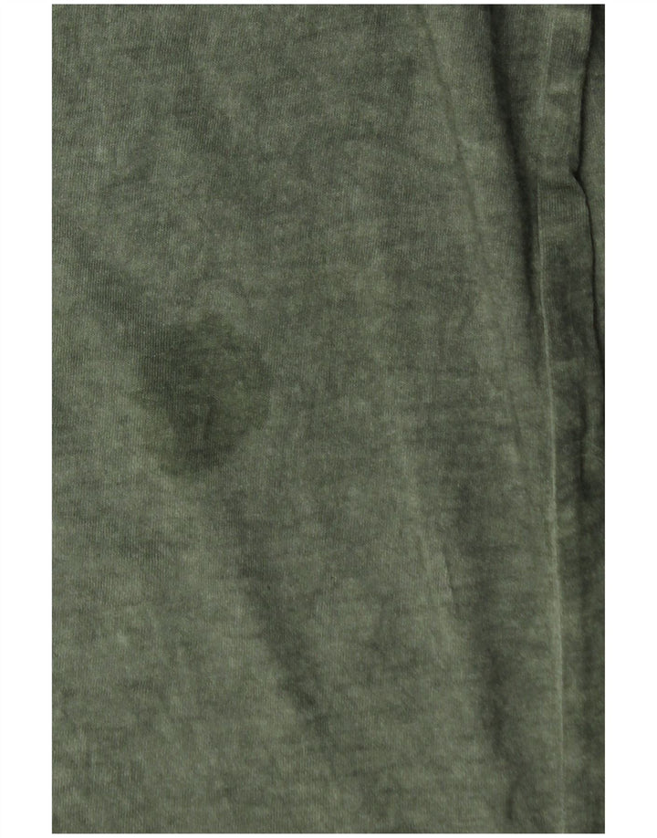 BENETTON Top Gráfico De Manga Larga De Algodón Verde Pequeño Para Hombre