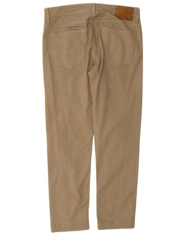 SIVIGLIA Pantalones informales ajustados para hombre W34 L30 Algodón beige