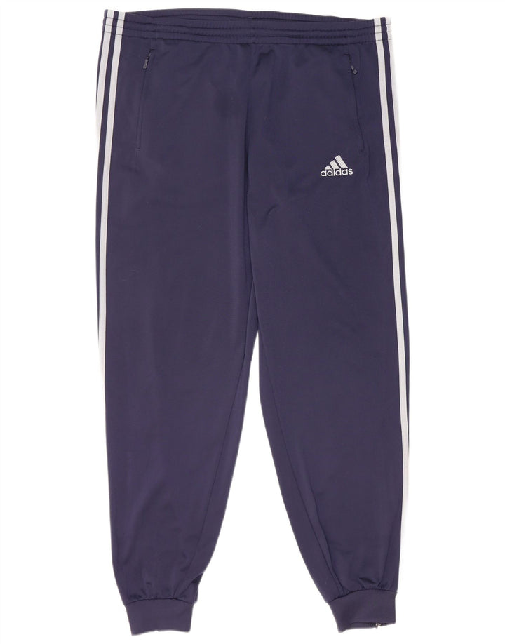 Adidas Pantalones de chándal para hombre Joggers UK 40/44 Medium Azul marino Poliéster