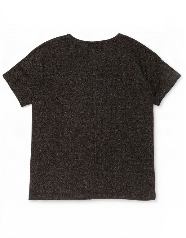 Topshop Camiseta extragrande para mujer UK 8 Small Poliéster moteado negro