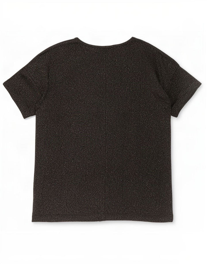 Topshop Camiseta extragrande para mujer UK 8 Small Poliéster moteado negro