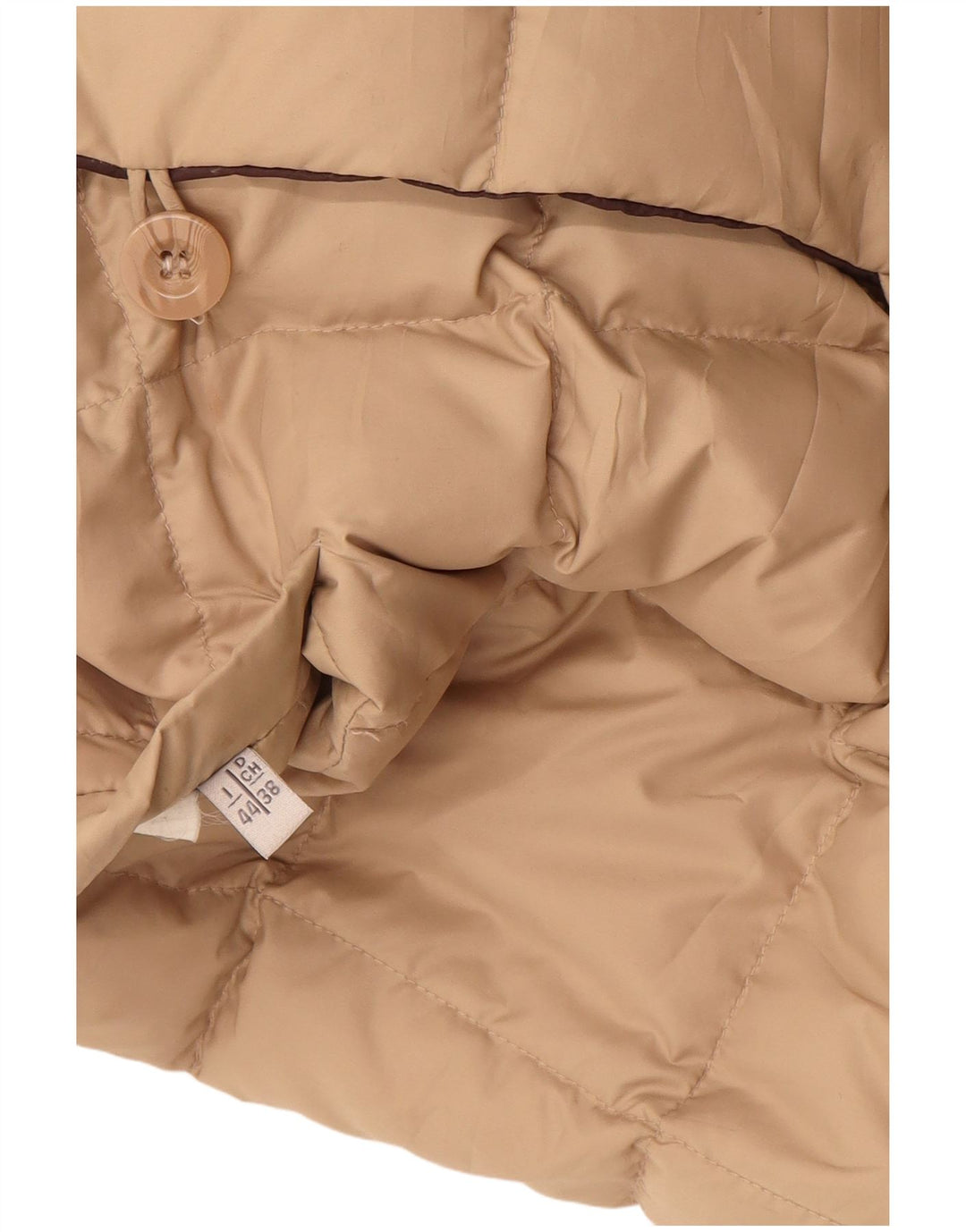 Abrigo acolchado reversible vintage para mujer IT 44 Beige medio
