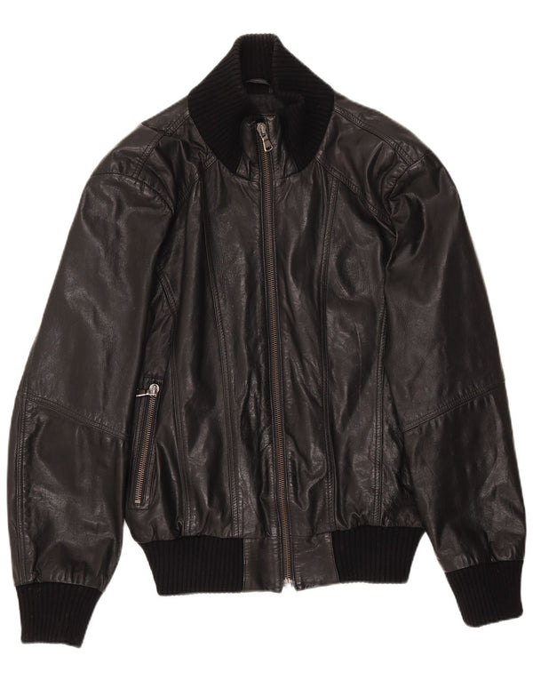 Chaqueta de cuero para hombre seleccionada ES 38 Cuero negro mediano