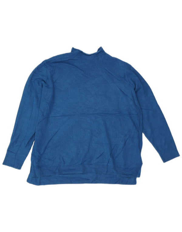 Marks & Spencer Suéter con Cuello Alto para Mujer UK 46 Grande Azul