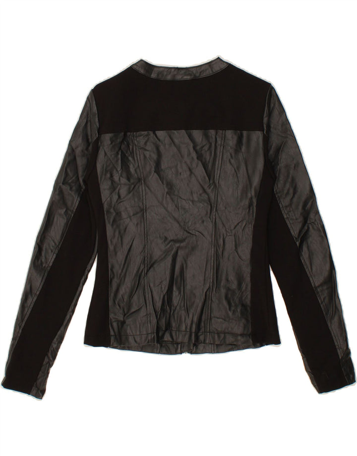 GAS Womens Leather Jacket IT  38 XS Black Vintage Gas and Second-Hand Gas from Messina Hembry 