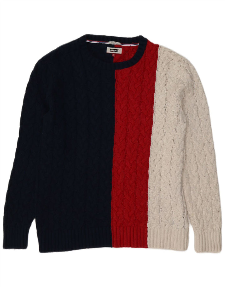 Tommy Hilfiger Jersey tipo jersey con cuello barco para hombre, talla mediana, multicolor