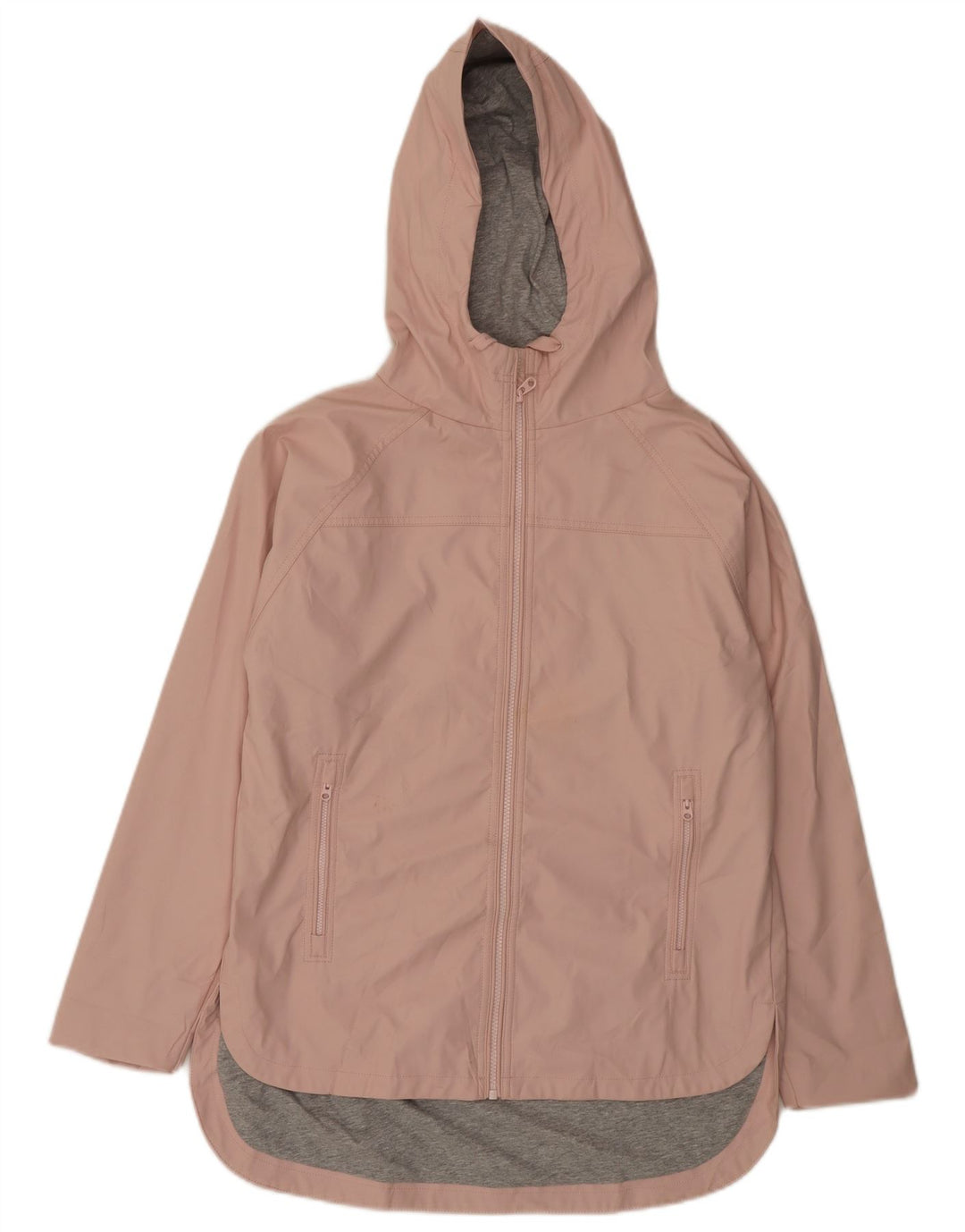 French Connection - Chaqueta cortavientos con capucha para mujer, talla 8, color rosa mediano