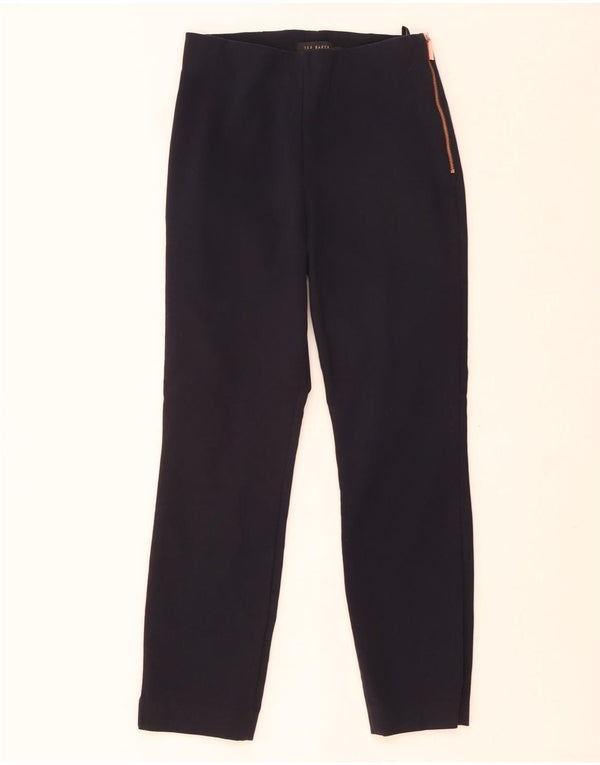 Ted Baker Pantalones ajustados para mujer Talla 0 2XS W24 L24 Azul marino Algodón