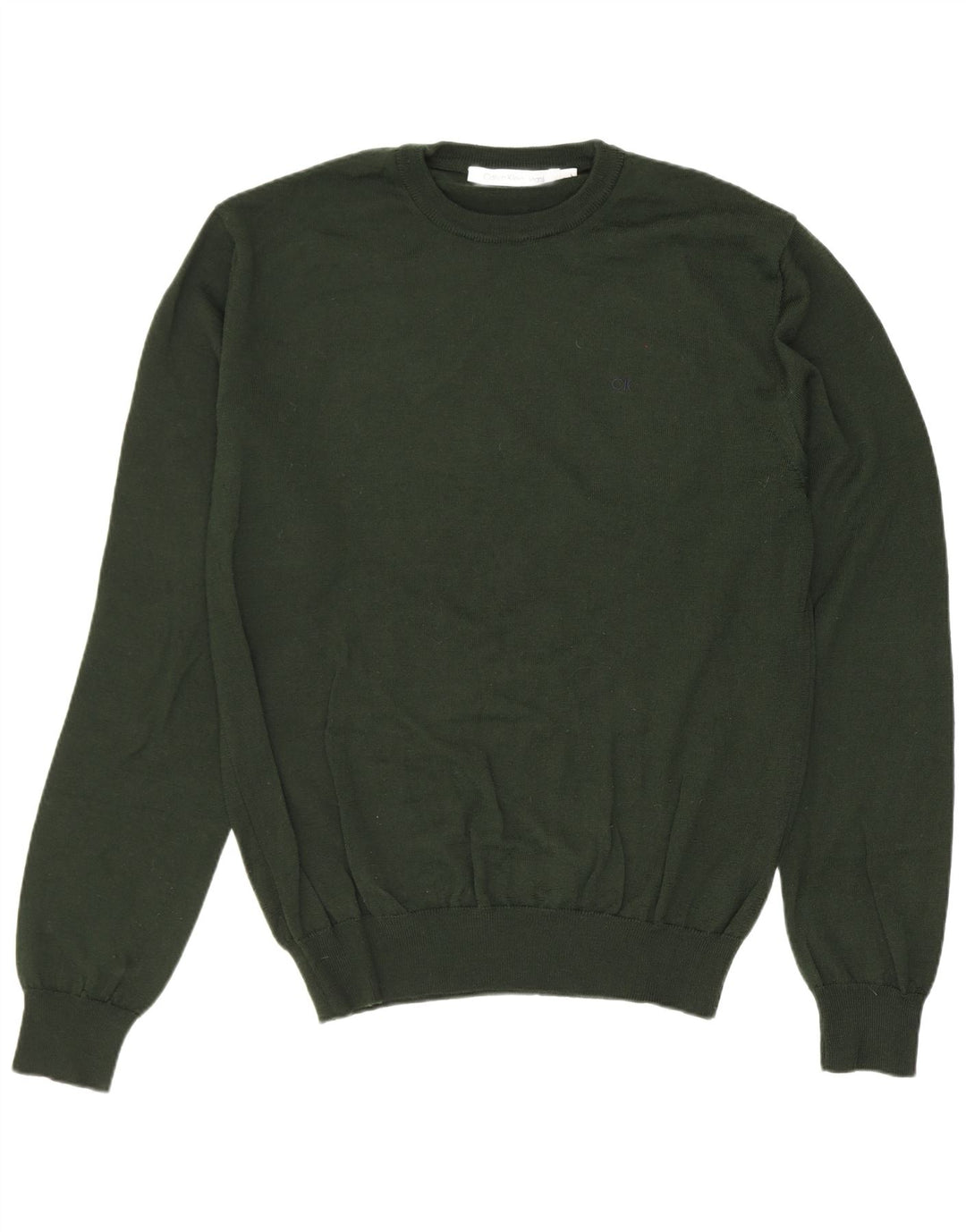 Calvin Klein Jeans Hombre Cuello Redondo Jersey Suéter Grande Caqui Lana
