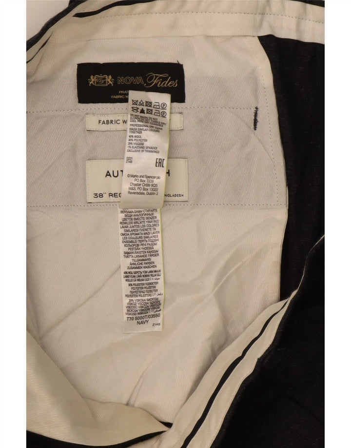 Marks & Spencer Pantalones chinos Autograph para hombre W38 L31 Azul marino