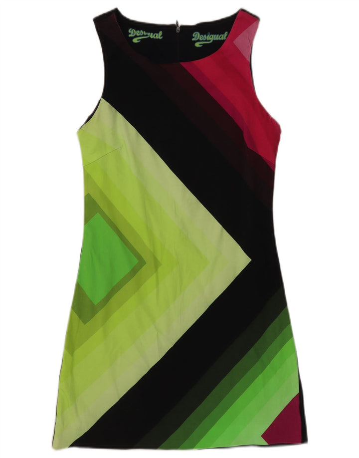 Desigual Vestido tubo para mujer UK 40 Medio Multicolor Geométrico