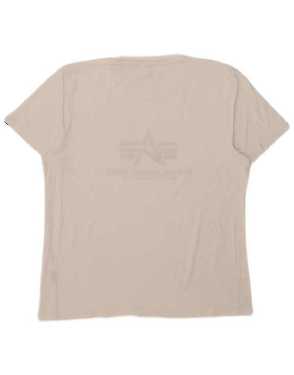Alpha Industries - Camiseta gráfica para hombre, talla grande, color blanco
