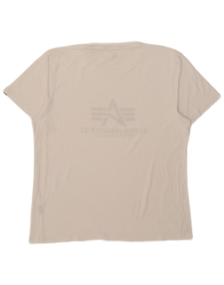 Alpha Industries - Camiseta gráfica para hombre, talla grande, color blanco