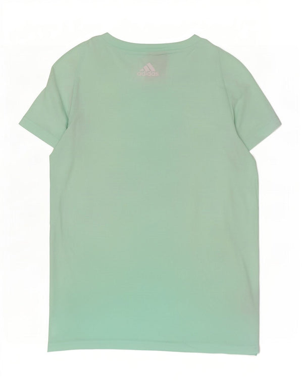 Adidas Camiseta gráfica para mujer Top UK 8/10 Small Green Cotton