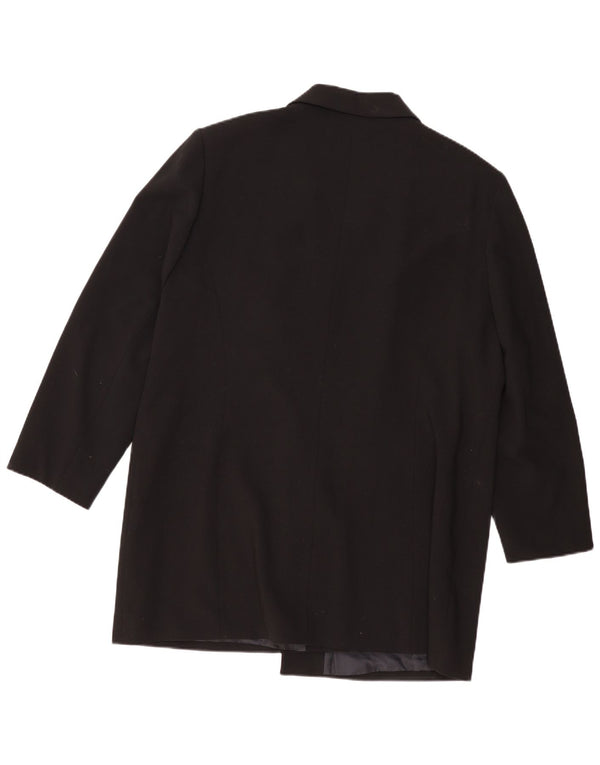 VINTAGE Abrigo de mujer Reino Unido 14 Medio Negro