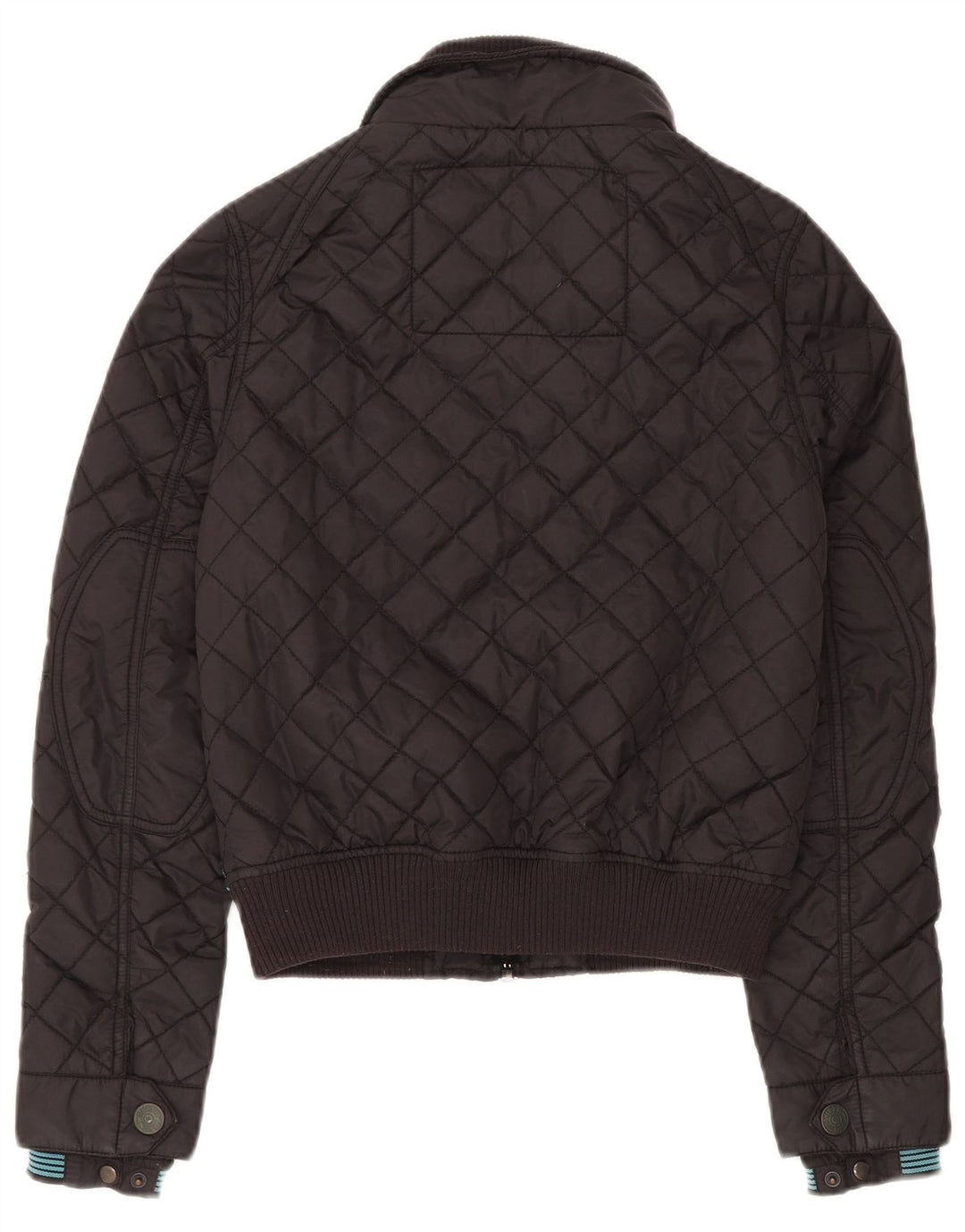 Superdry Mujer Quilted Utility Jacket UK 40 Small Nylon Negro