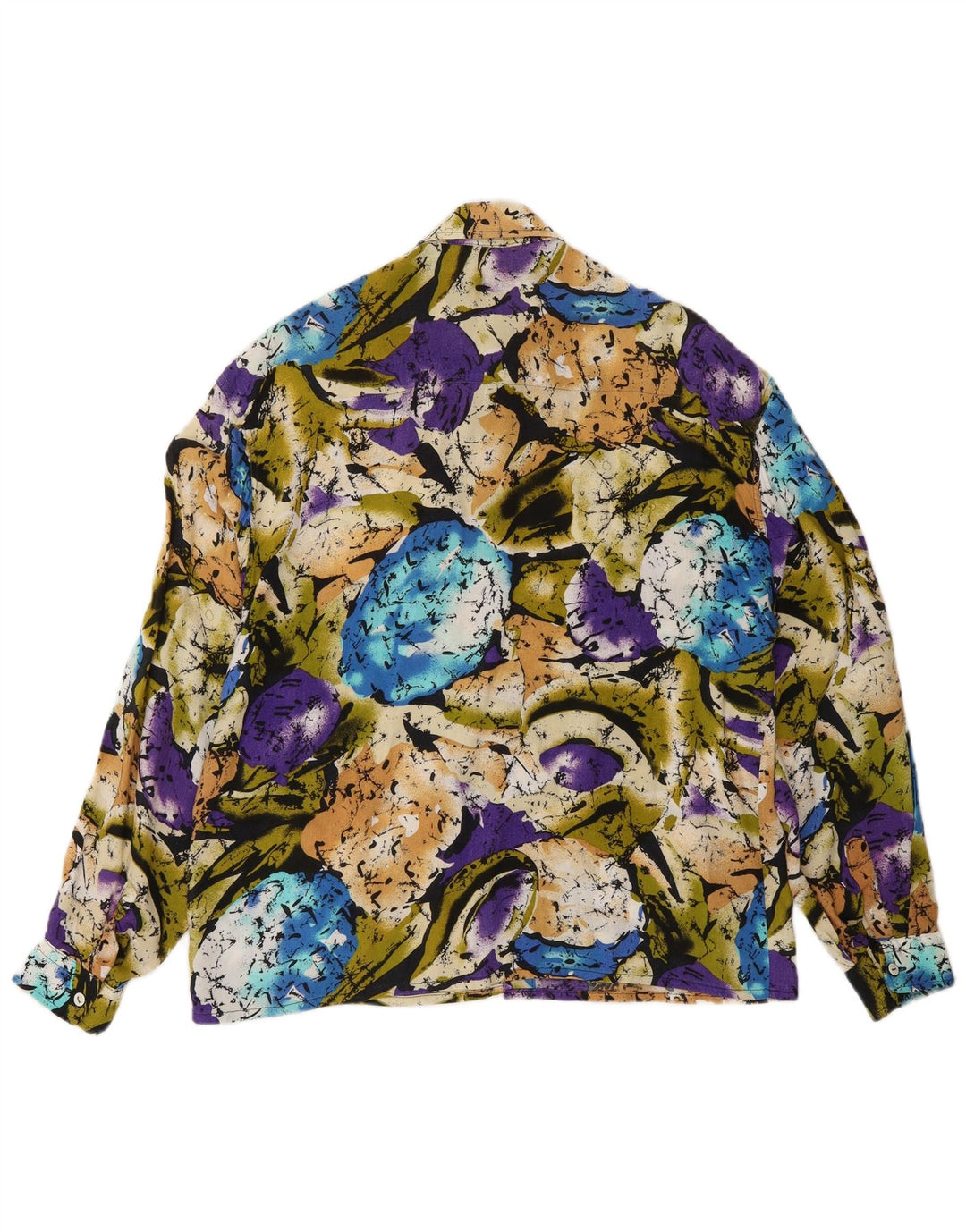 Vintage hombres patrón abstracto camisa mediana multicolor