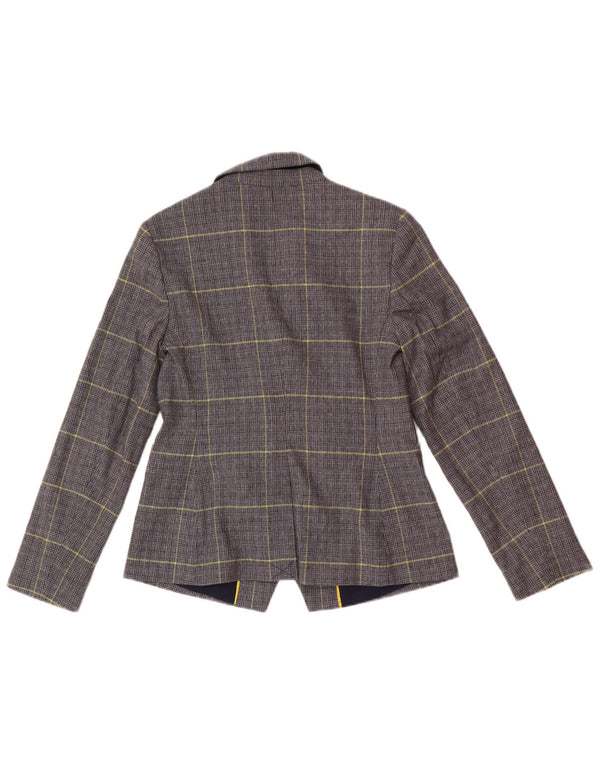 Boden Chaqueta tipo blazer pequeña para mujer UK 10 Small Azul marino Pata de gallo