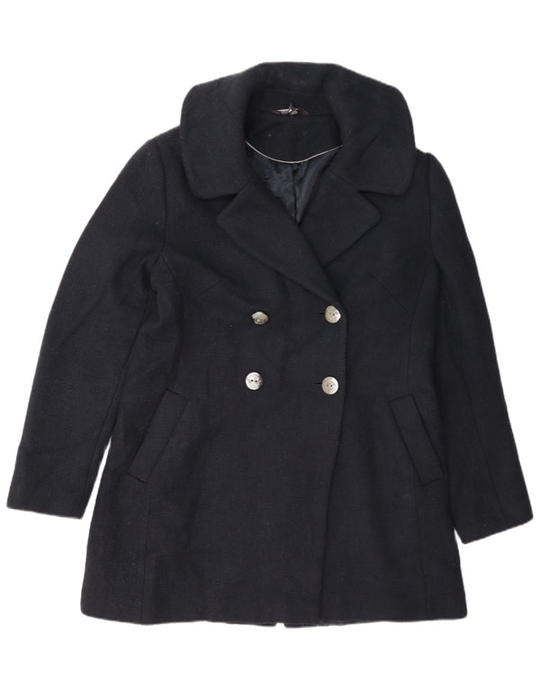 Marks & Spencer Chaquetón de doble botonadura para mujer UK 40 Lana azul marino mediana