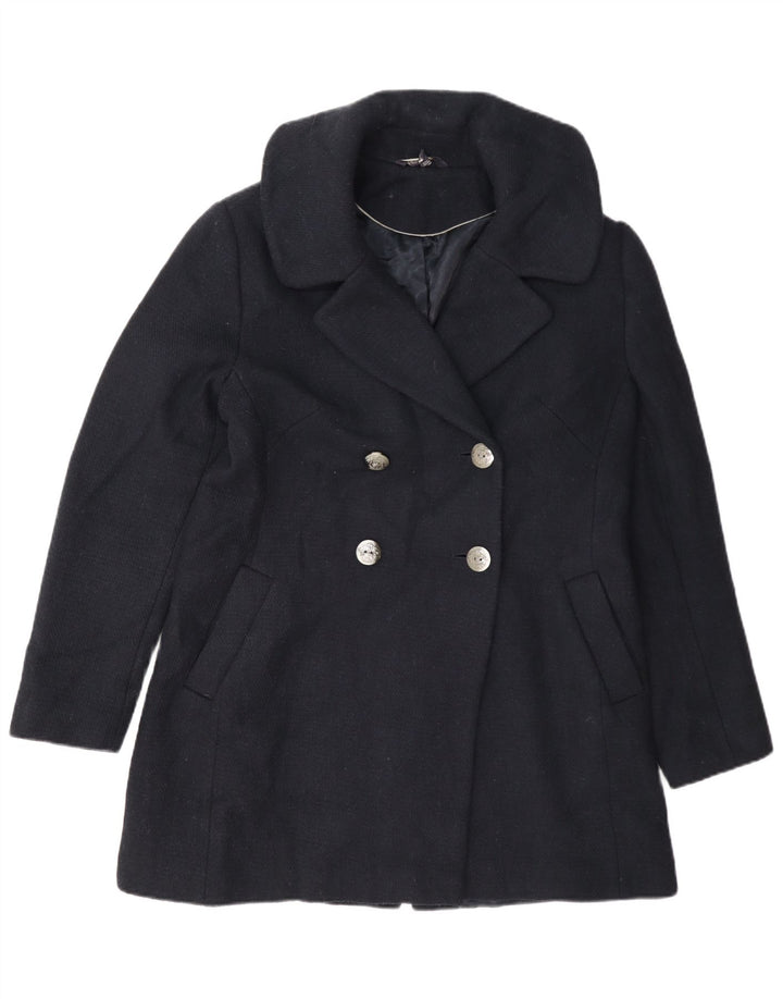 Marks & Spencer Chaquetón de doble botonadura para mujer UK 40 Lana azul marino mediana