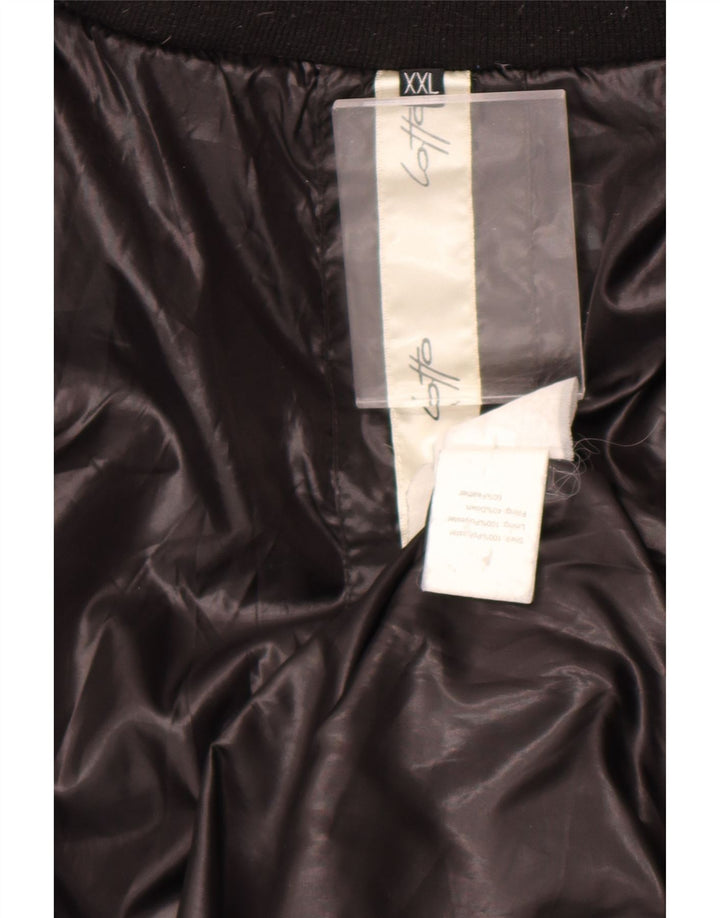 Lotto Chaqueta acolchada con capucha para hombre UK 44 2XL Poliéster negro