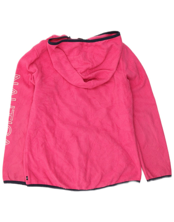 Nautica Chaqueta polar con capucha para niñas 12-13 años Grande Poliéster rosa