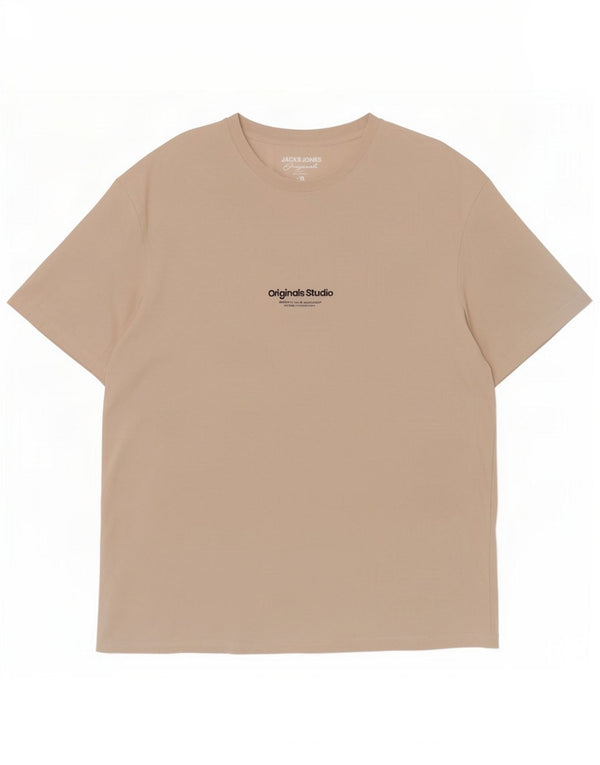 Jack & Jones Hombre Camiseta Top XL Beige Algodón