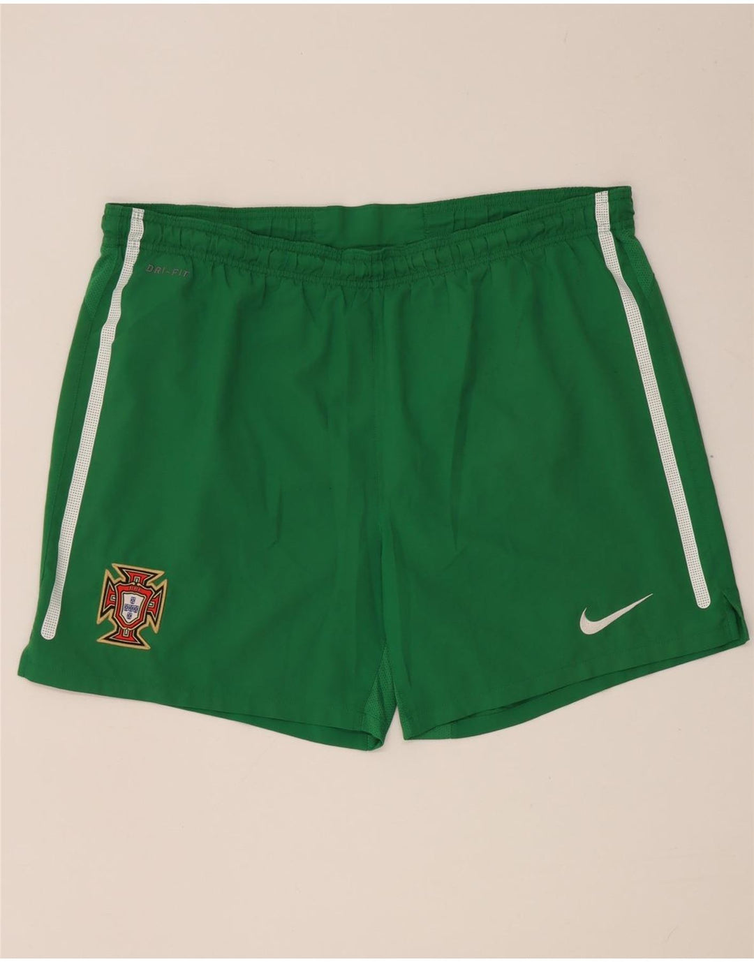 Nike Portugal - Pantalones cortos deportivos para hombre, poliéster verde grande