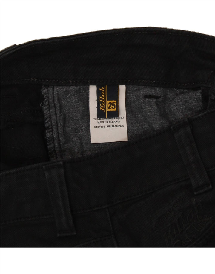 KILLAH Womens Straight Jeans W25 L32 Black Cotton Vintage Killah and Second-Hand Killah from Messina Hembry 