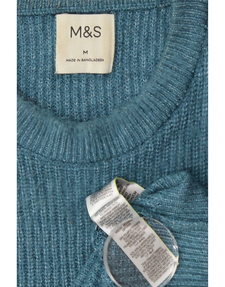Marks & Spencer Jersey De Cuello Redondo Para Hombre Poliamida Azul Medio