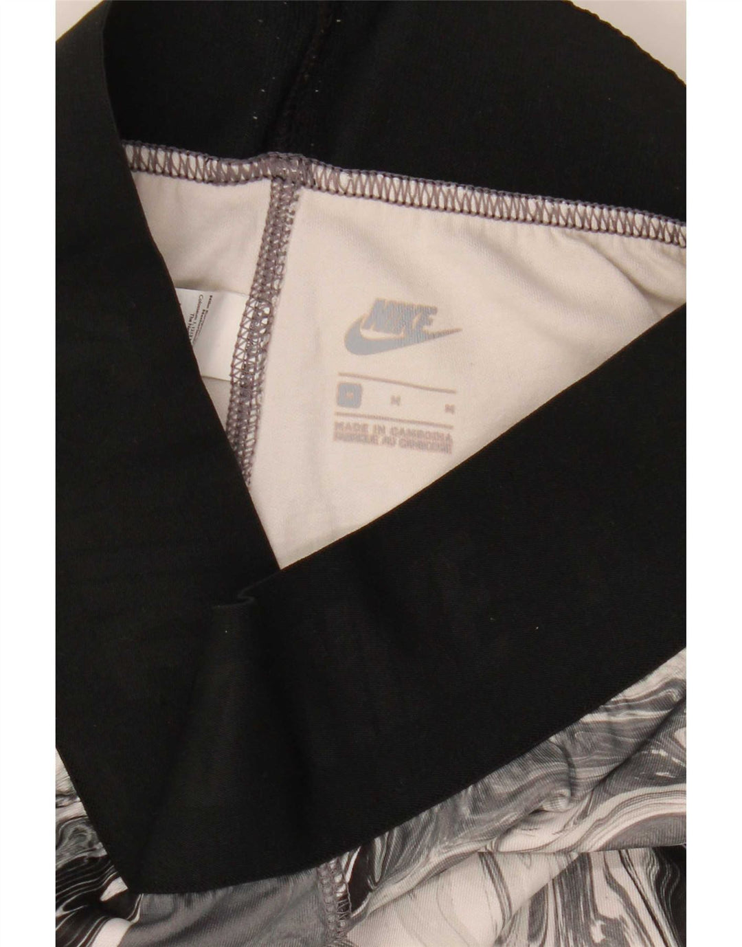 Nike Leggings con patrón abstracto para mujer, Reino Unido 12, algodón gris medio