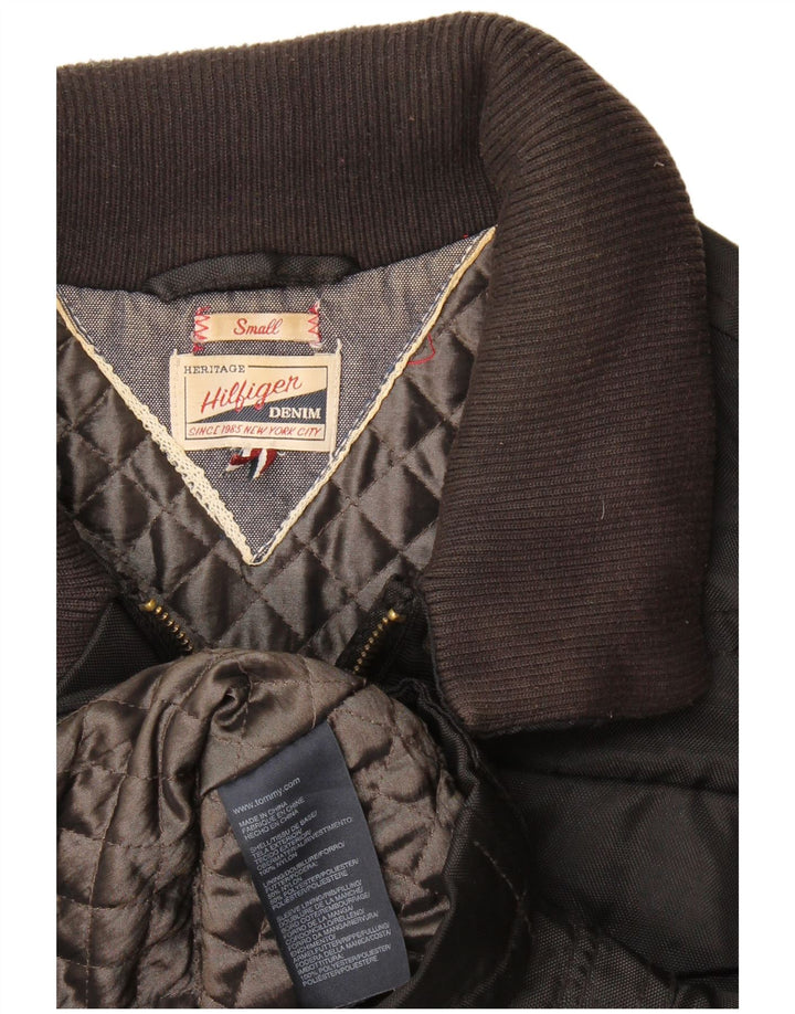 Tommy Hilfiger Chaqueta utilitaria para mujer UK 10 Small Black Nylon