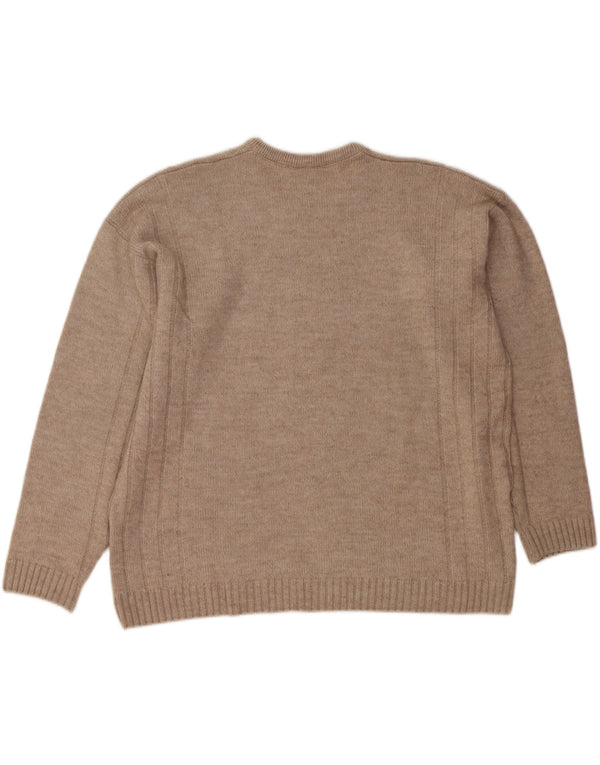 LACOSTE Jersey con cuello en V para hombre Talla 7 2XL Lana beige