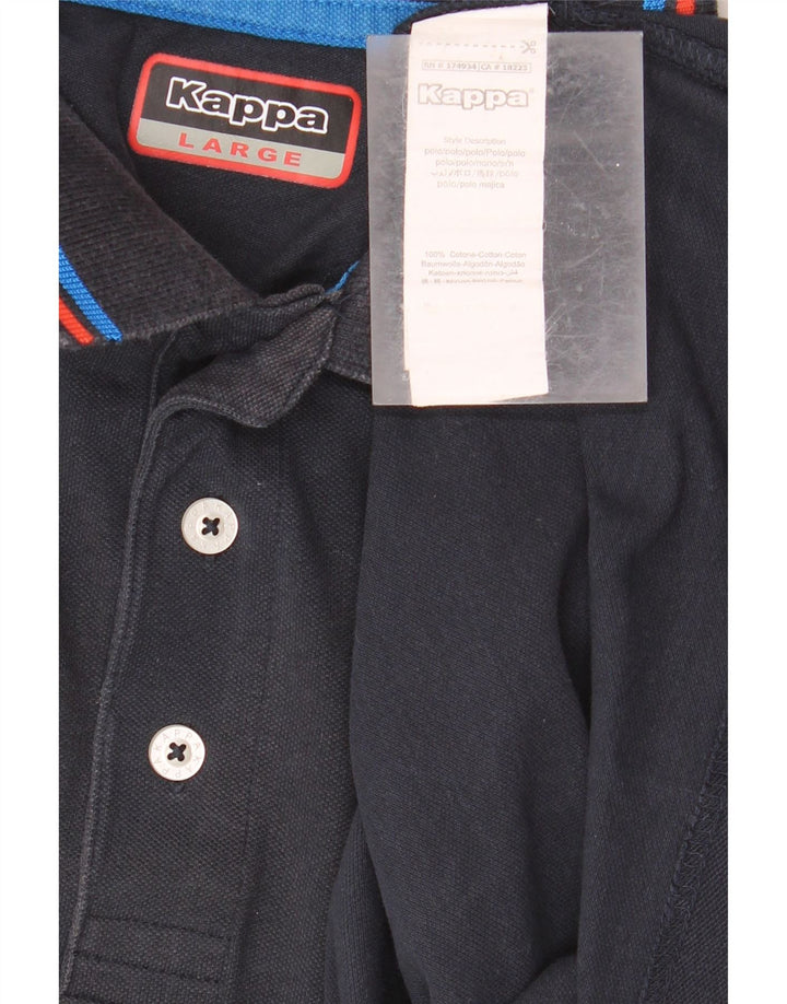 KAPPA Polo para hombre grande azul marino algodón