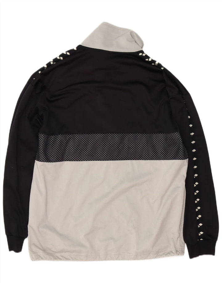 ARENA Mens Graphic Tracksuit Top Jacket Large Black Colourblock
