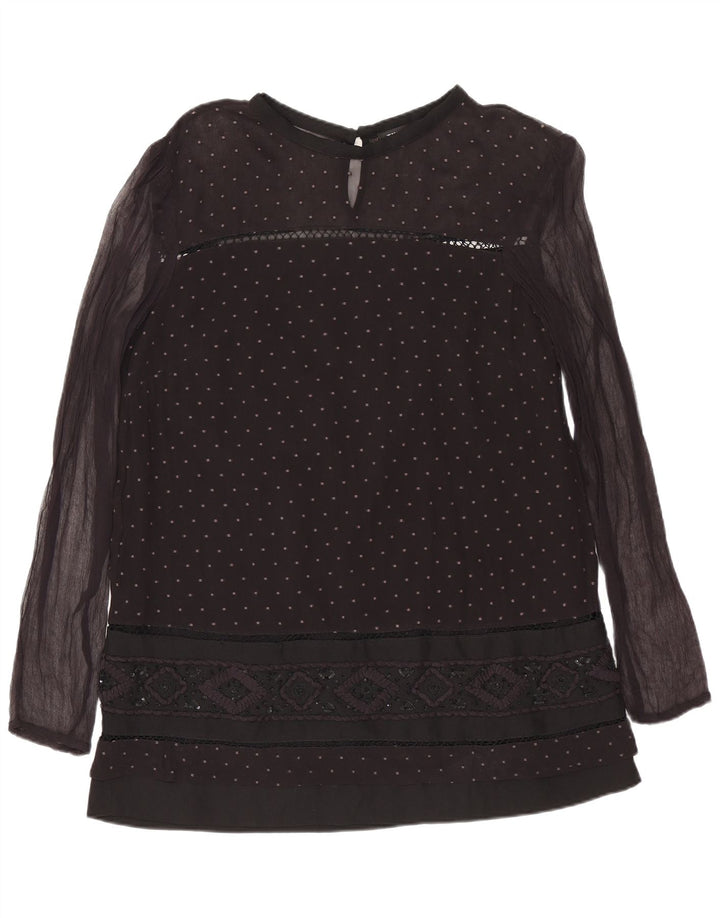 Simona Barbieri Blusa Twin-Set para Mujer UK 10 Small Black Spotted