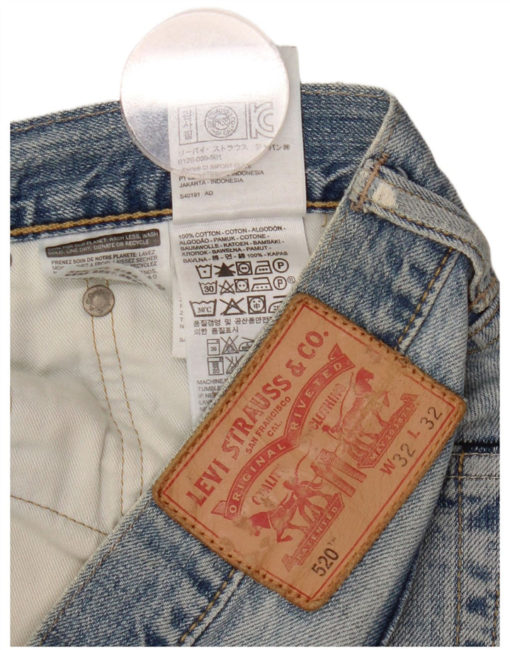 Vaqueros Levi's 520 Tapered para hombre W32 L32 Algodón azul