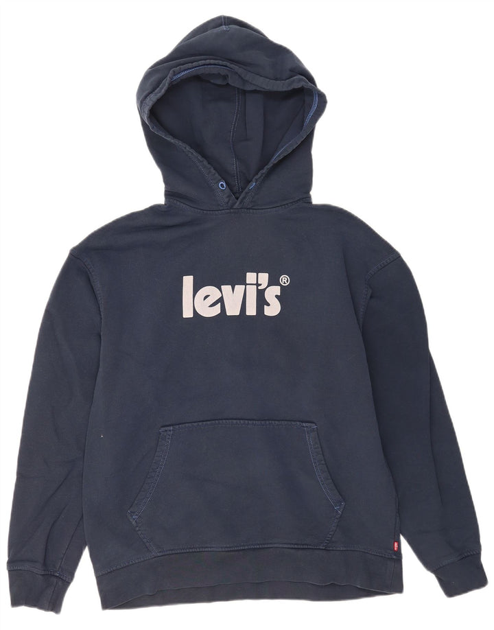 Levi's Hombre Sudadera Con Capucha Gráfica Jersey De Algodón Azul Marino Mediano