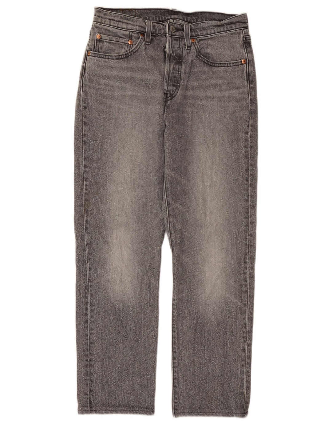 Levi's Vaqueros Rectos 501 Para Mujer W27 L28 Algodón Gris