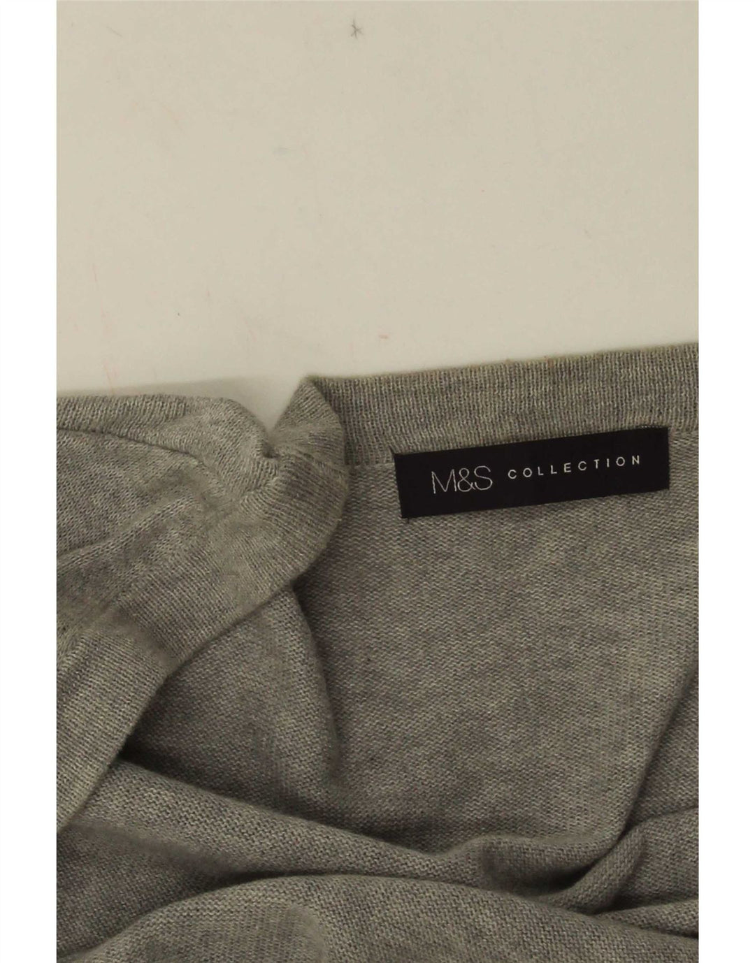 Marks & Spencer Suéter tipo cárdigan abierto para mujer UK 10 Small Grey