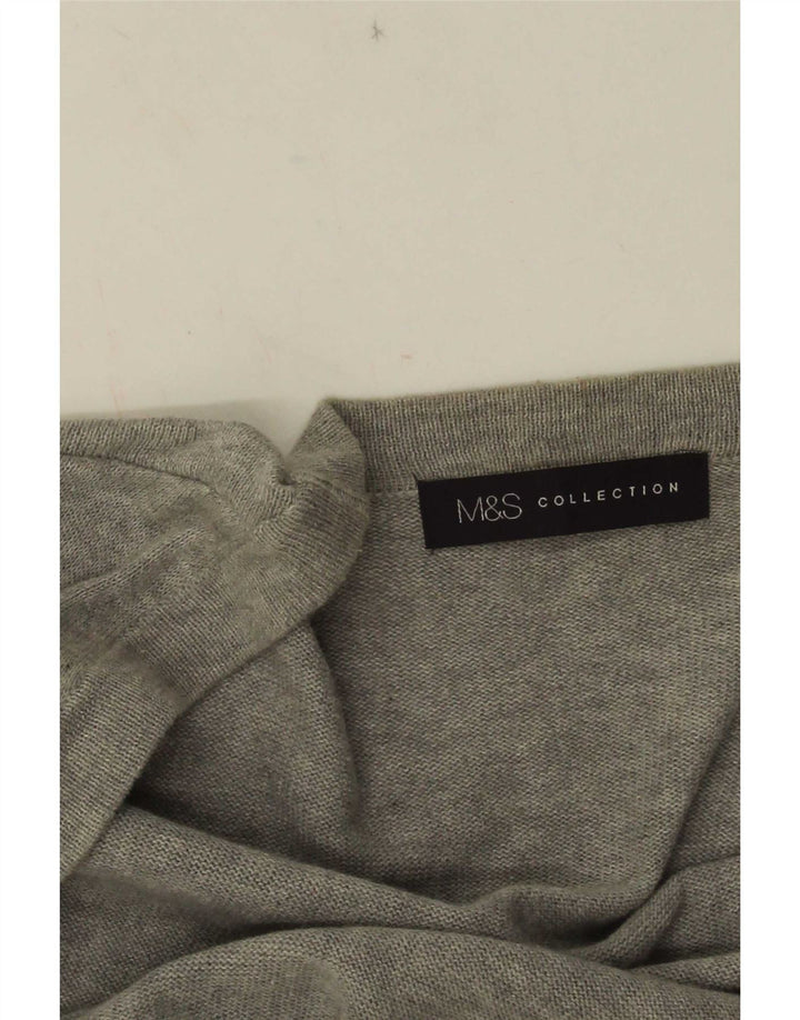 Marks & Spencer Suéter tipo cárdigan abierto para mujer UK 10 Small Grey
