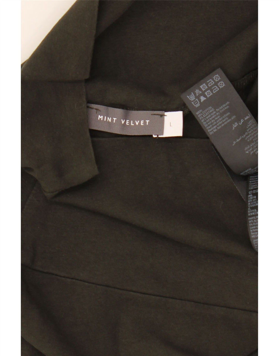 MINT VELVET Leggings capri para mujer UK 44 Grande Algodón caqui