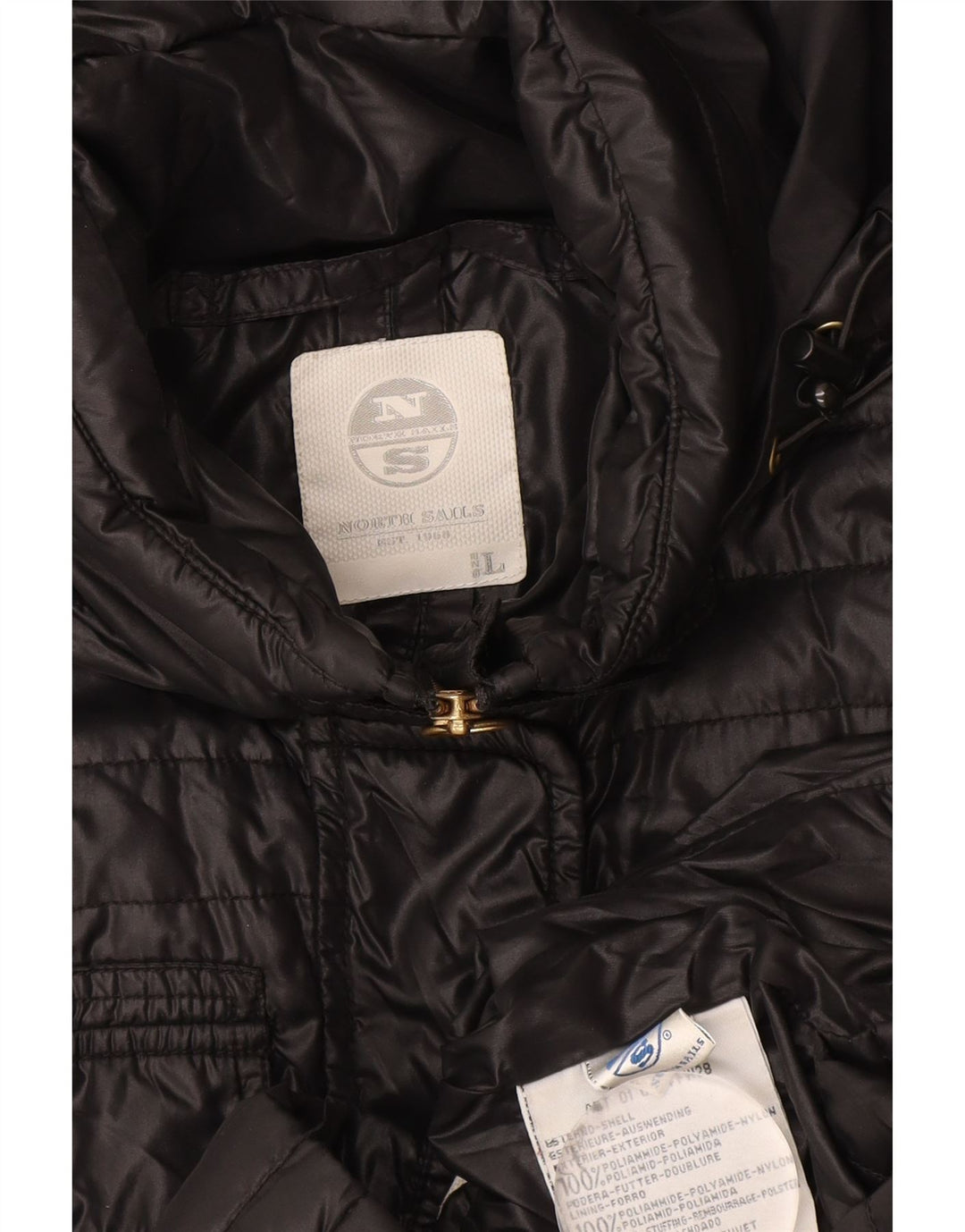 Chaqueta acolchada con capucha para mujer North Sails UK 46 Large Poliamida negra