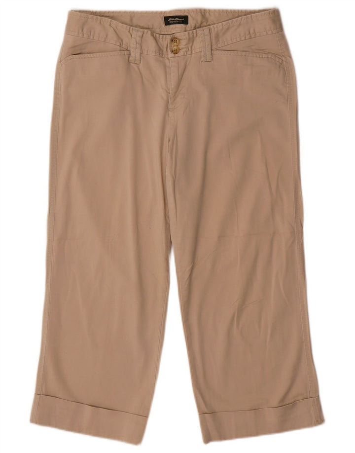 EDDIE BAUER Pantalones capri Vashon Fit para mujer US 6 Medium W32 L21 Beige
